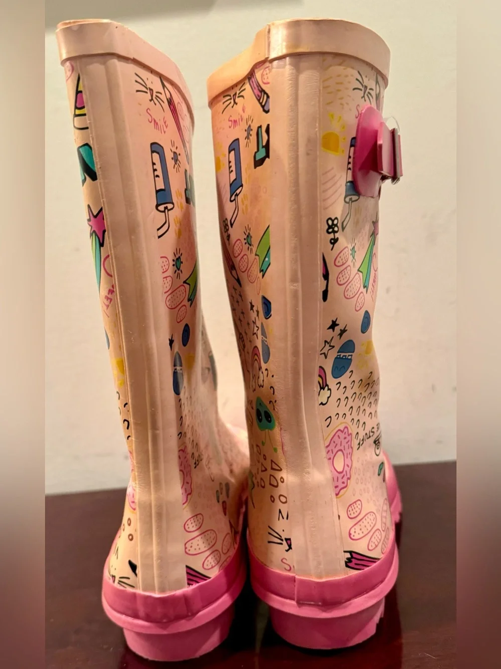Kids Fun Design Rain Boots by Aleader - Kids Youth Size 6 ( Women’s 7.5)